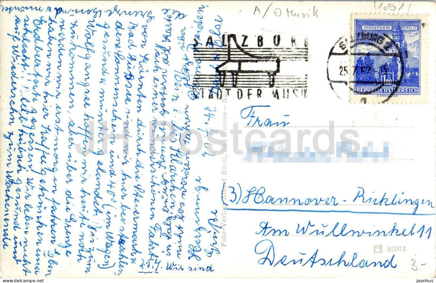 Gossl am Grundlsee - See - Bergpanorama - Dorf - Alpen - 175 - 1962 - Österreich - gebraucht