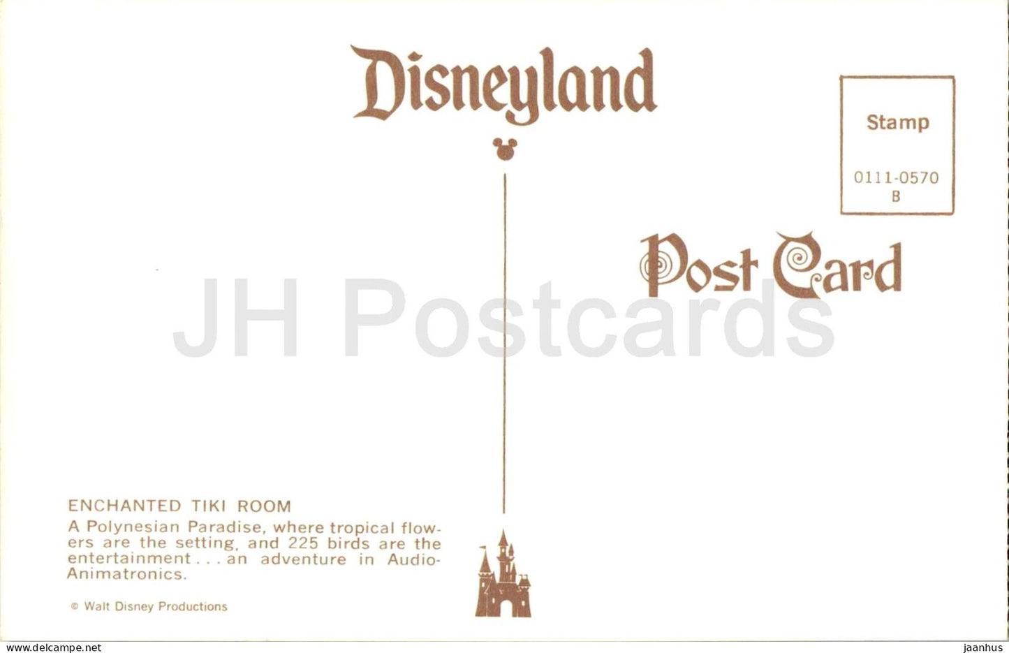 Disneyland - Enchanted Tiki Room - USA - unbenutzt