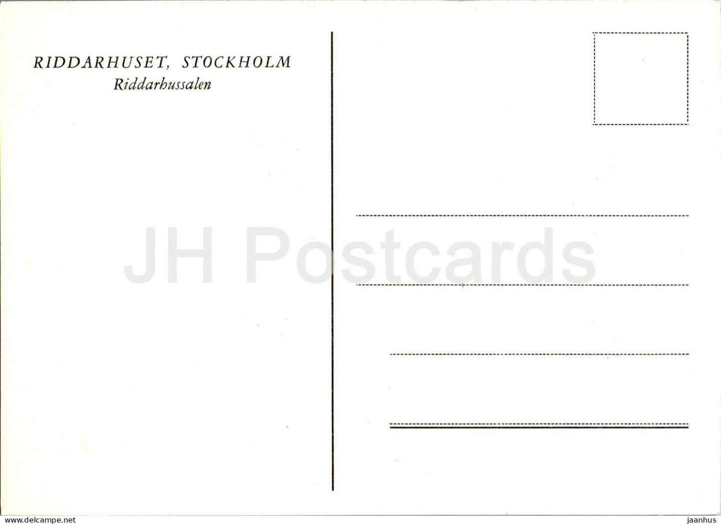 Stockholm - Riddarhuset - Riddarhussalen - knights house - Sweden - unused