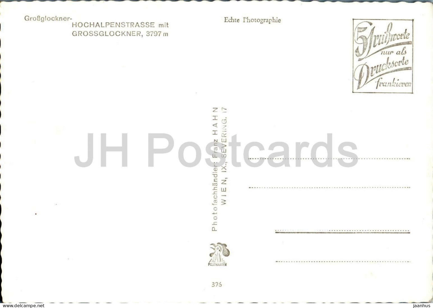 Österreichs höchster Berg - Hochalpenstraße - Großglockner - Multiview - 396 - alte Postkarte - Österreich - unbenutzt