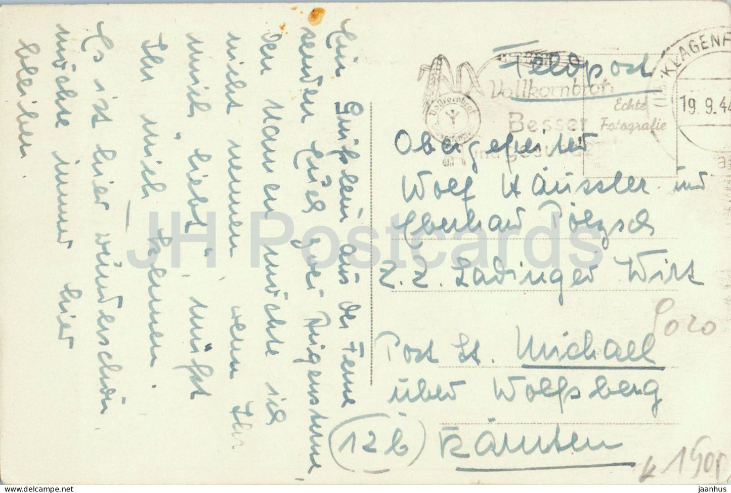 Worthersee - Strandbad der Stadt Klagenfurt mit Karawanken - Feldpost - 171 - old postcard - 1944 - Austria - unused