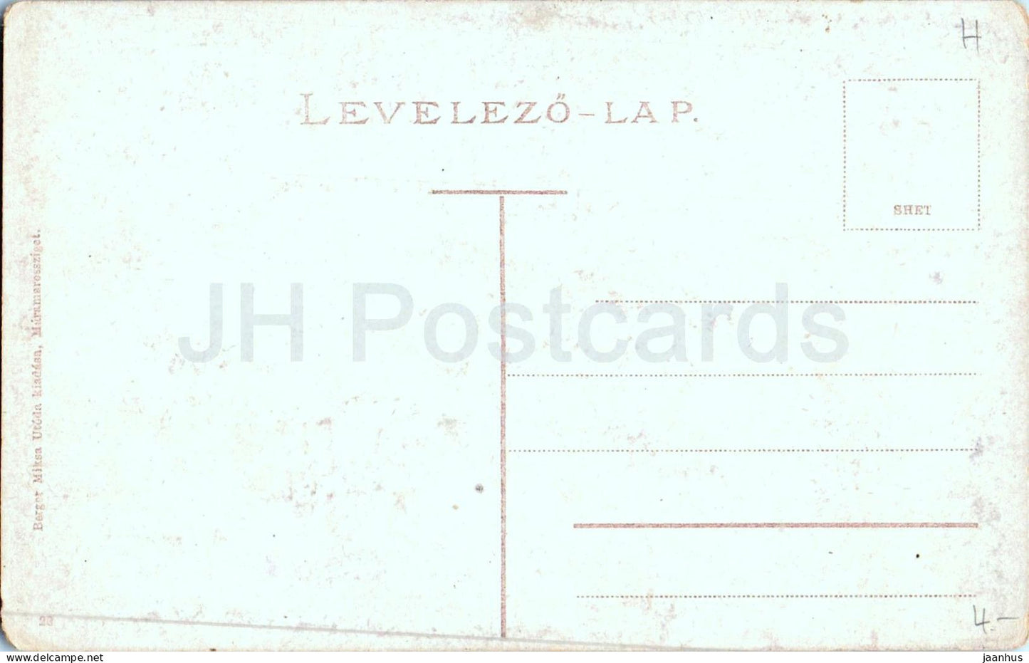 Felsoviso - Makerloi gat - Damm - See - Wald - Boot - alte Postkarte - 1917 - Ungarn - unbenutzt