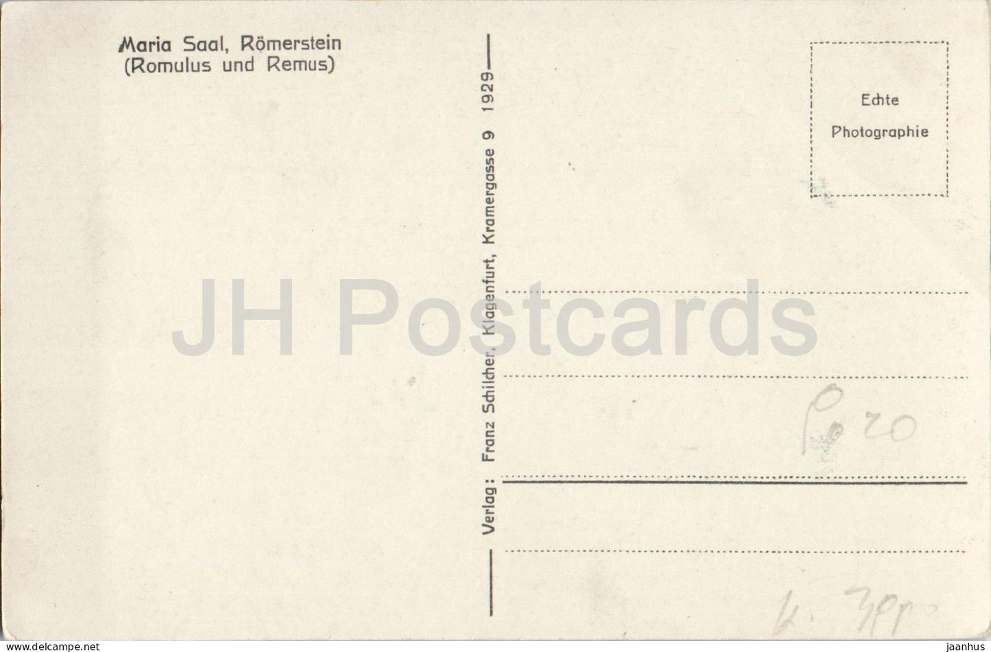 Maria Saal Romerstein Romulus und Remus - Römisches Relief - Virunum - Antike Postkarte - 1929 - Österreich - unbenutzt