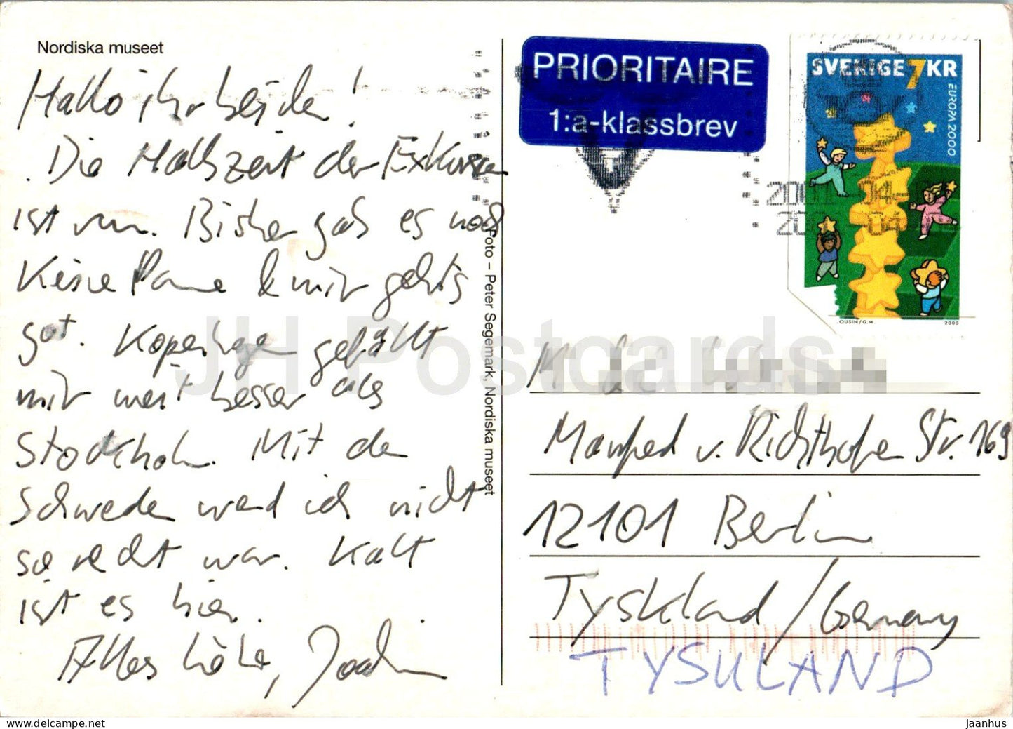 Stockholm - Nordiska Museet - musée - 2001 - Suède - utilisé