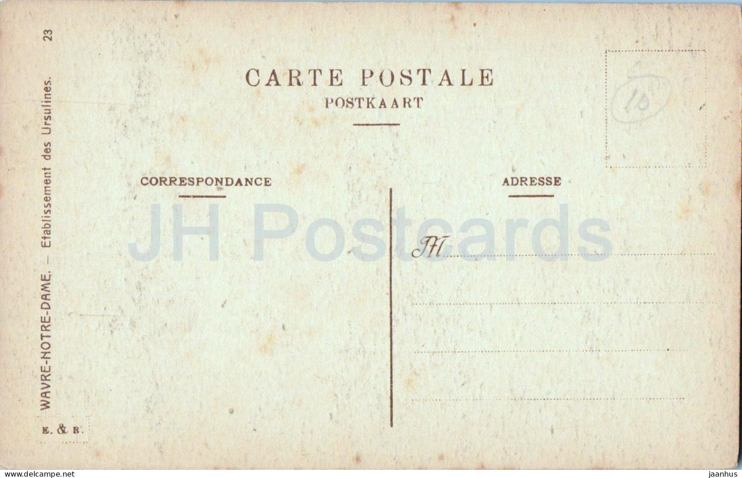 Wavre Notre Dame Ursulines - Academie - Acdemy - 23 - old postcard - Belgium - unused