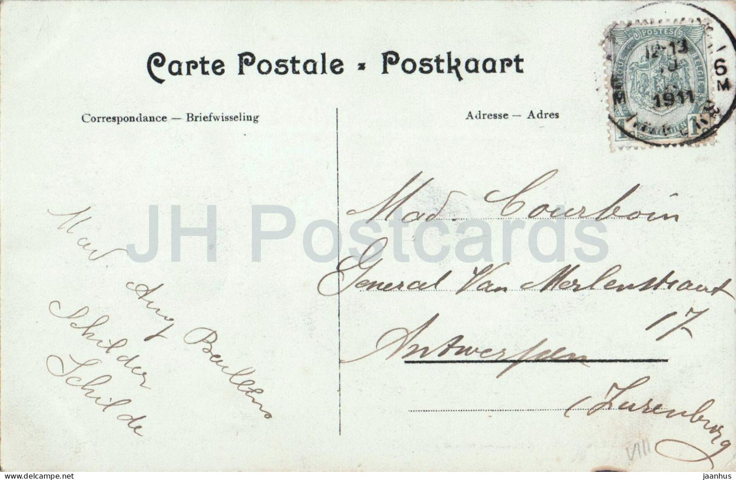 Schilde - Het Bladerenbosch - La forêt de feuilles - carte postale ancienne - 1911 - Belgique - utilisé