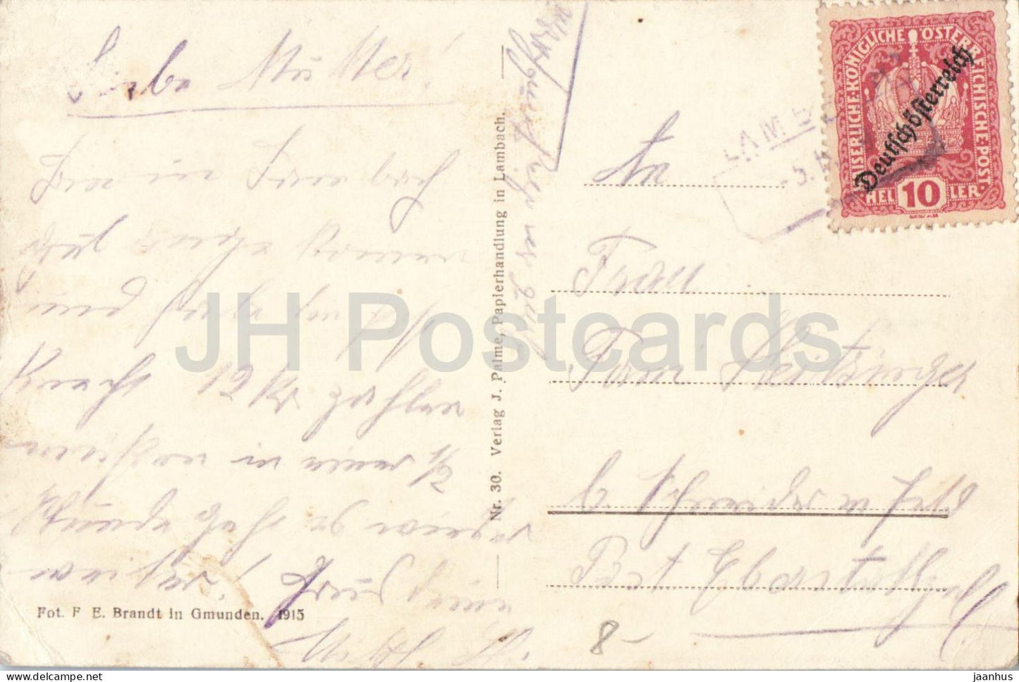 Lambach - Marktplatz - Gasthof zum Elefanten - Kino Theater - No. 30 - old postcard - 1915 - Austria - used