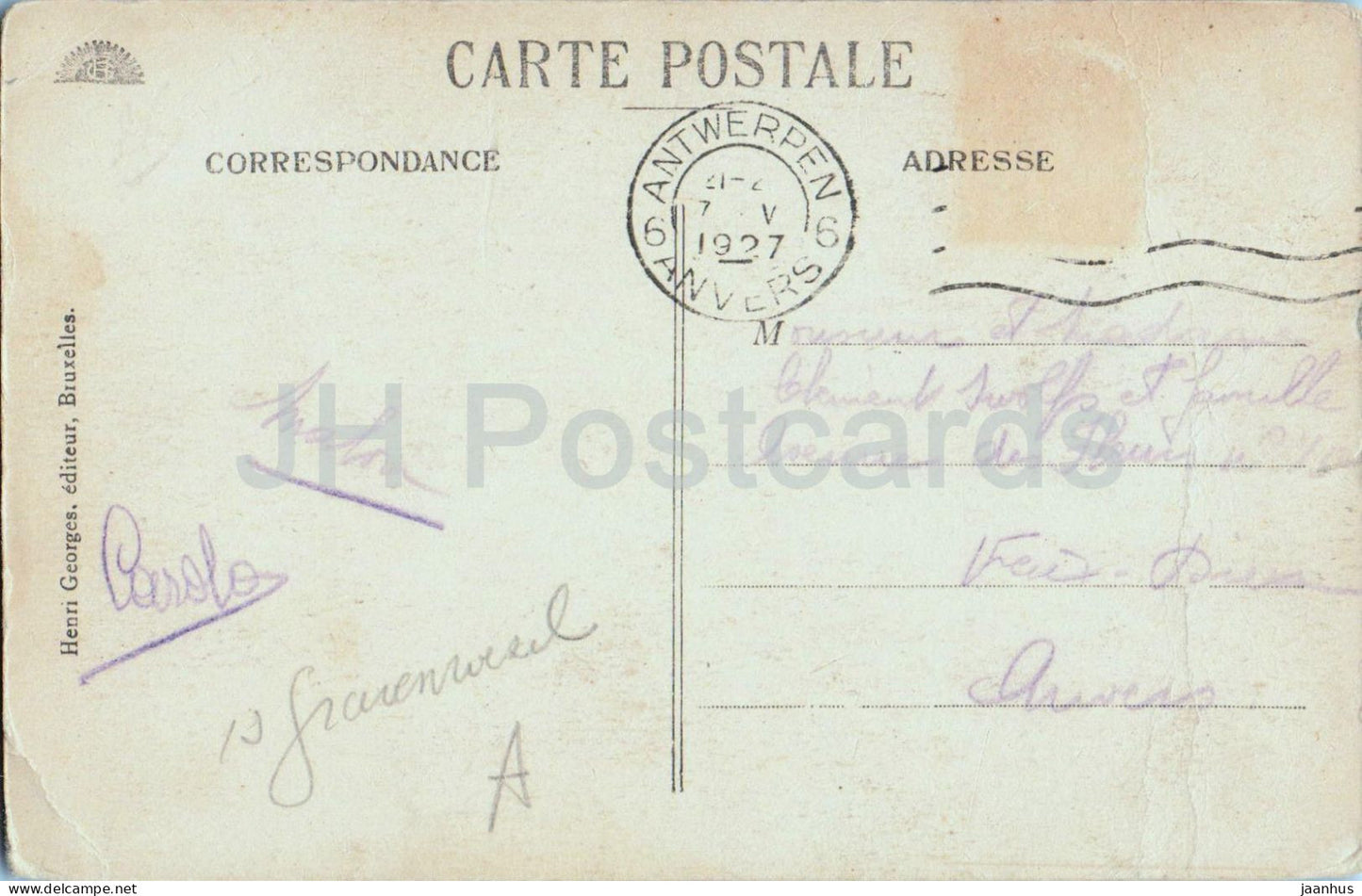 Kapellenhof - Une sapiniere - Een Dennebosch - forest - pine trees - nature -1 - old postcard - 1927 - Belgium - used