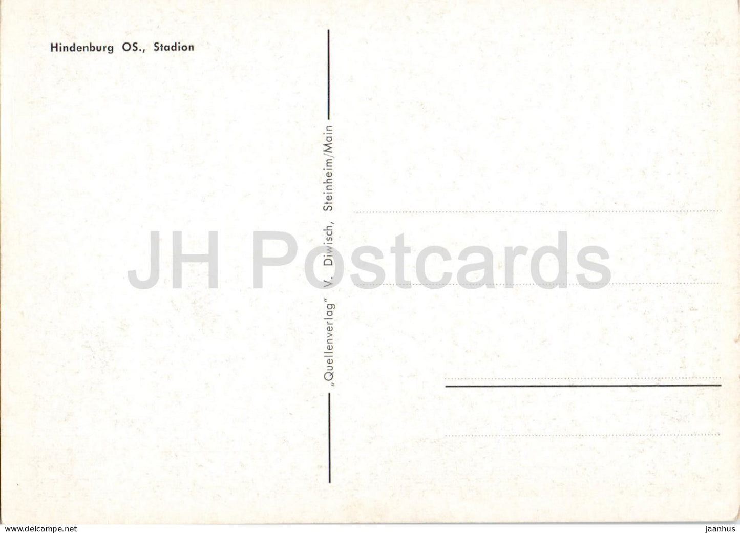 Hindenburg OS. - Zabrze - Stadion - Stadium - Schlesien - Silesia - old postcard - Poland - unused