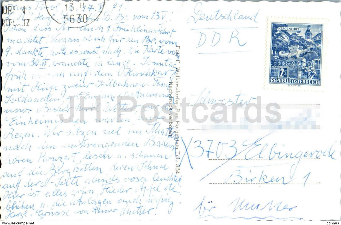 Bad Hofgastein 870 m mit Hundskopf - Berge - Alpen - 1971 - Österreich - gebraucht