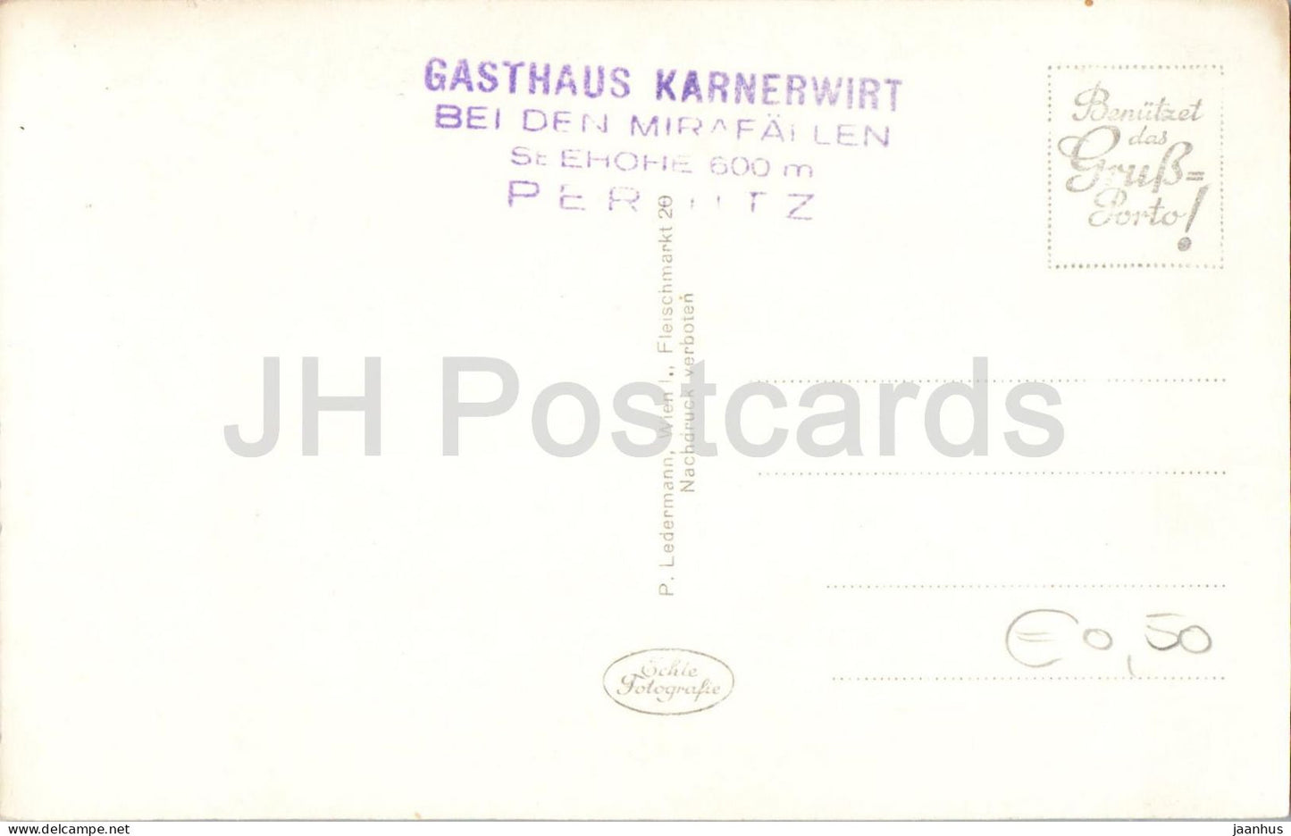 Eingang zur Steinwandklamm - parois rocheuses - chemin de randonnée - carte postale ancienne - Autriche - inutilisé