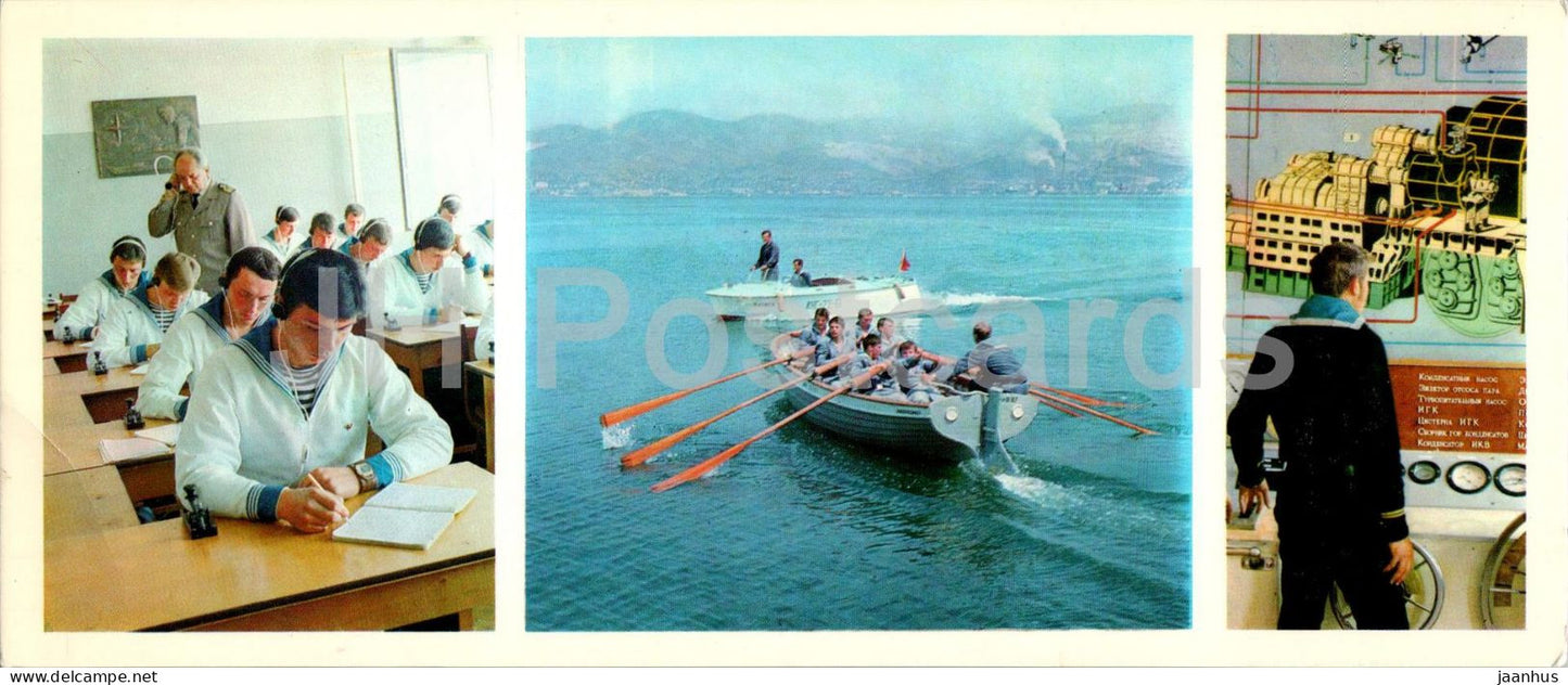 Novorossiysk - future sailors - boat - 1977 - Russia USSR - unused - JH Postcards
