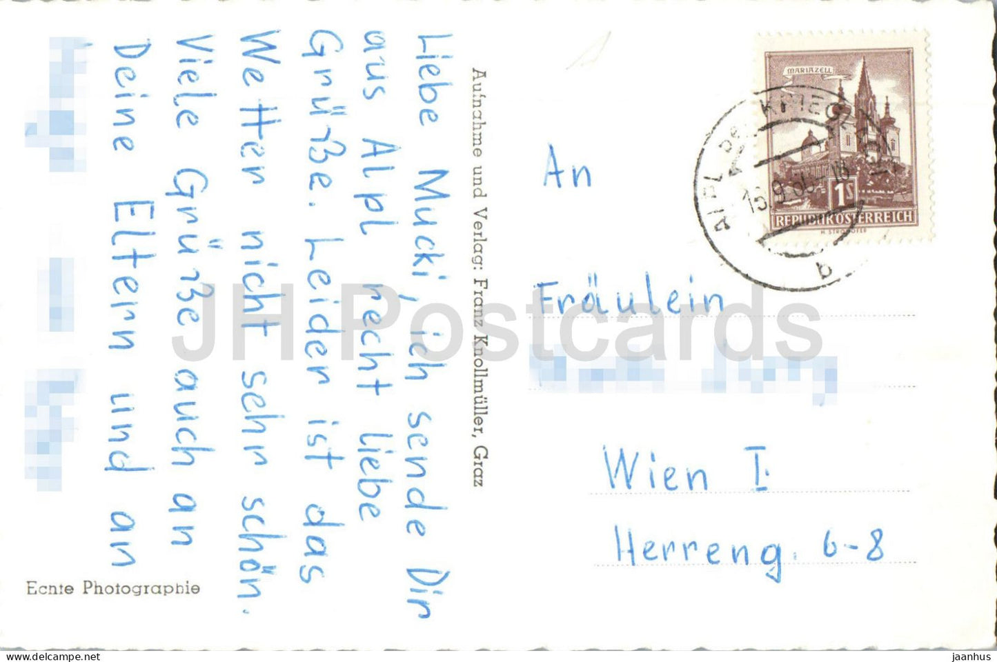 Waldheimat - Stmk. - Peter Roseggers Geburtshaus - Bauernhaus - Landschaft - 1960 - Österreich - gebraucht
