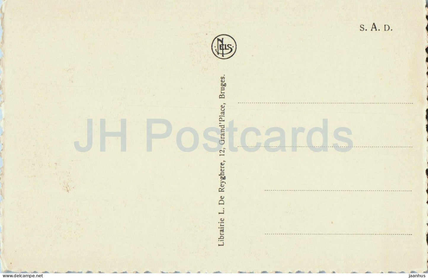 Bruges - Brugge - Tour du Beffroi - vue du quai du Rosaire - Belfry Tower - old postcard - Belgium - unused