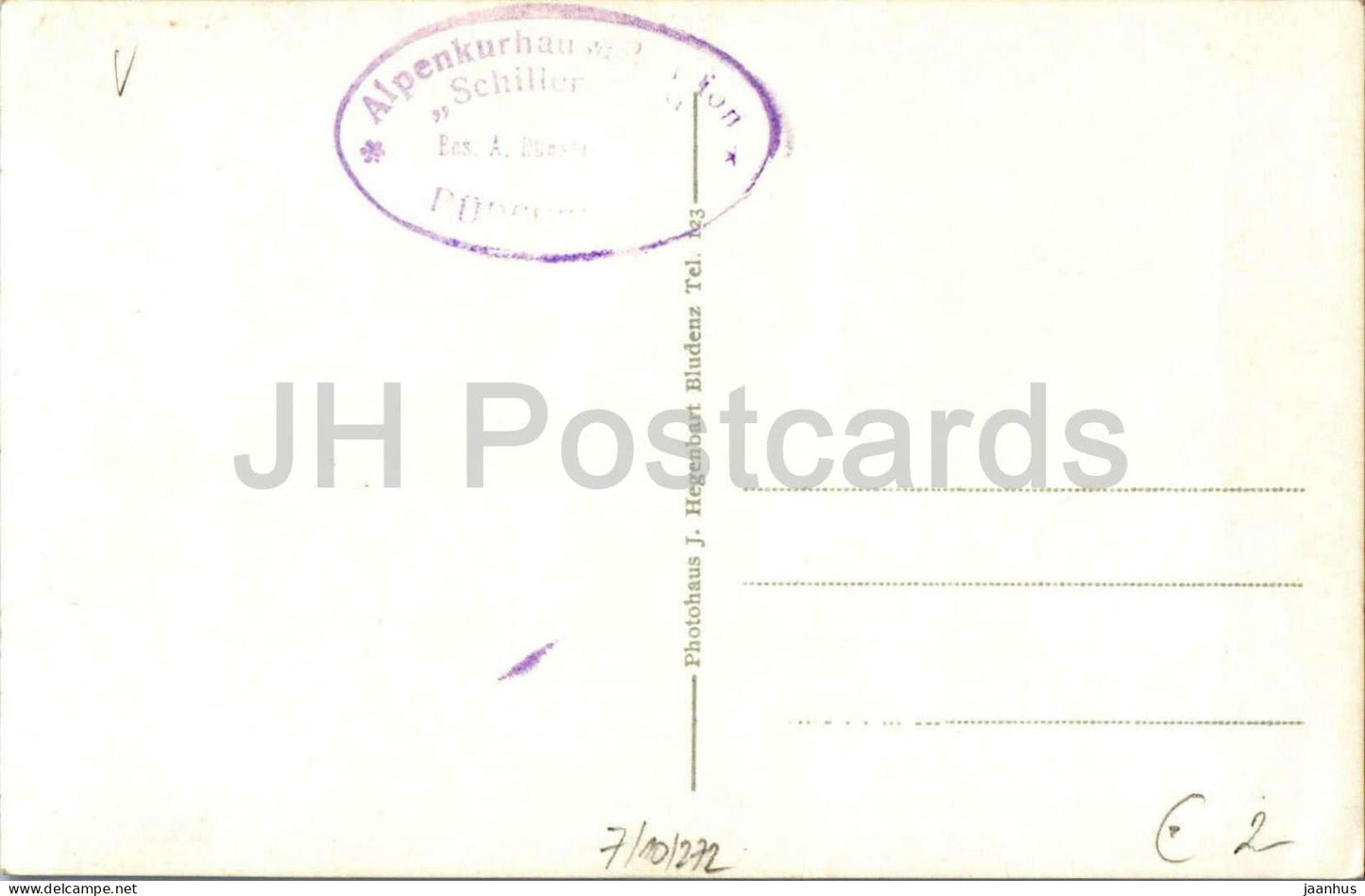 Gasthaus Schillerkopf avec Loisch - paysage hivernal - montagnes - 155a - vieille carte postale - Autriche - non utilisée