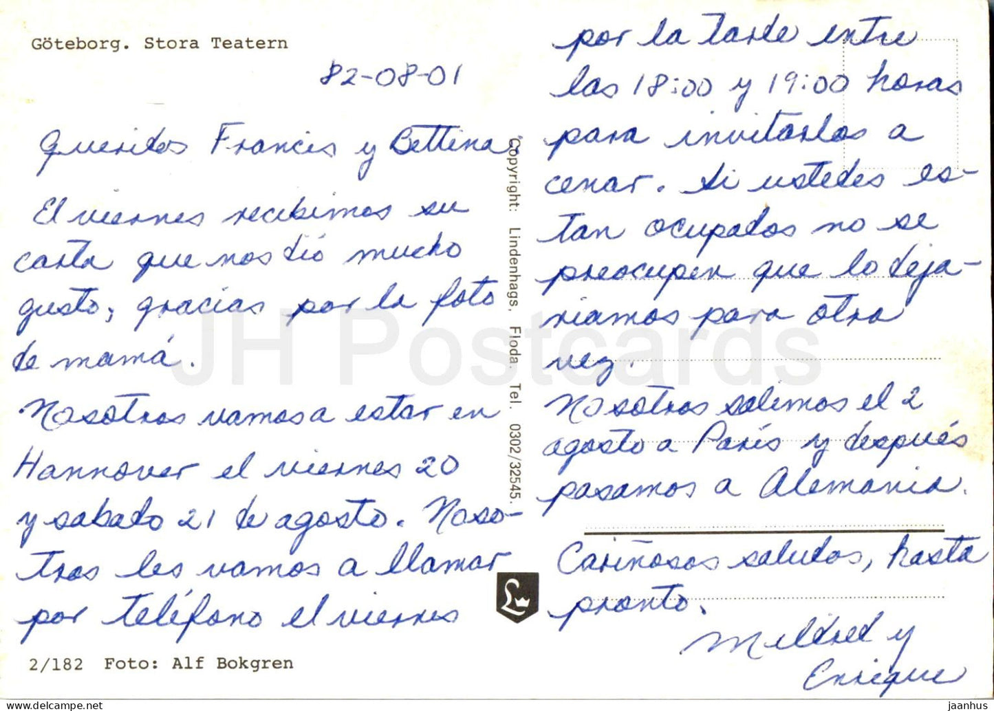 Göteborg - Stora Teatern - Das Große Theater - Auto - Volkswagen - 1/182 - 1982 - Schweden - gebraucht