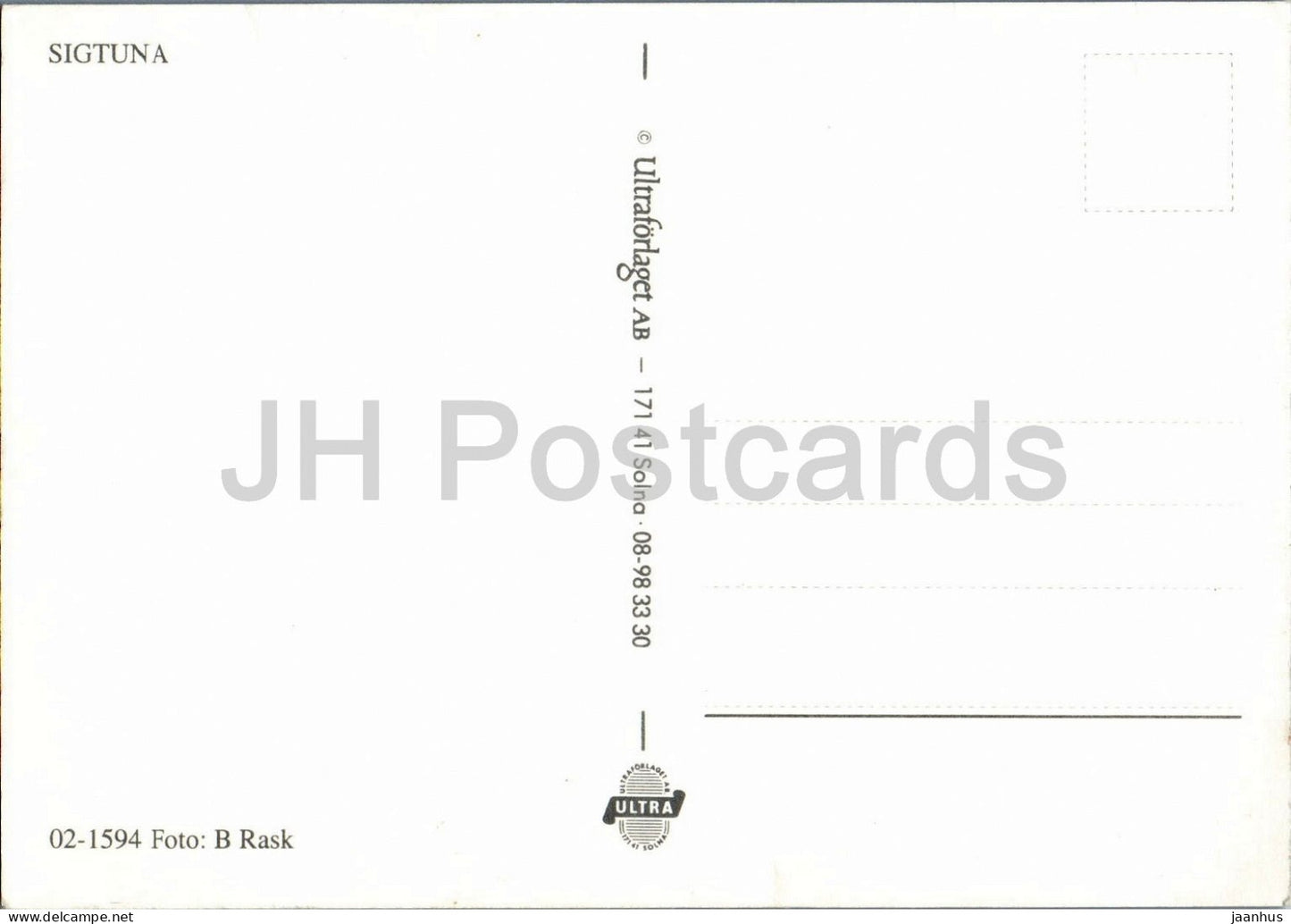 Sigtuna - Halsning fran - Greetings from Sigtuna - town multiview flowers - botanical - 1990s - Sweden - unused