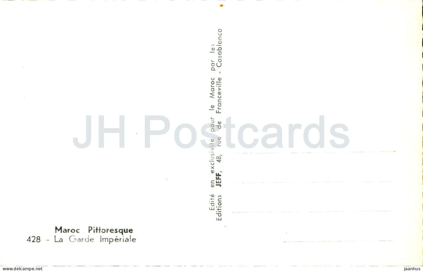 Maroc Pittoresque La Garde Imperiale - Imperial Guard - horse parade soldiers - 428 - old postcard - Morocco - unused