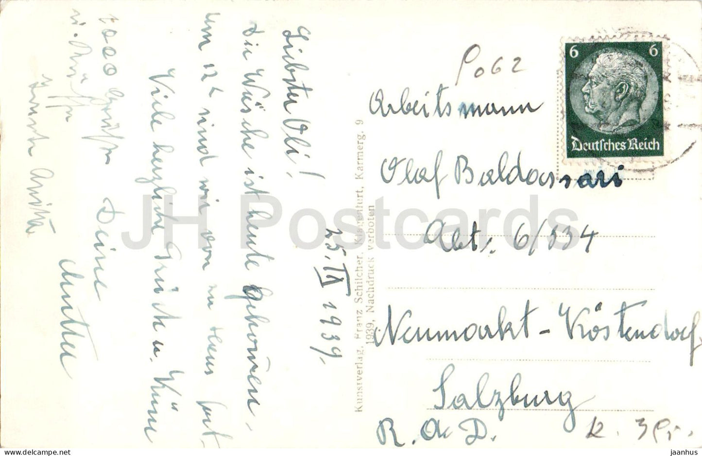 Maria Saal in Karnten - view of church and village - Feldpost - 1 - 2498 - old postcard - 1939 - Austria - used