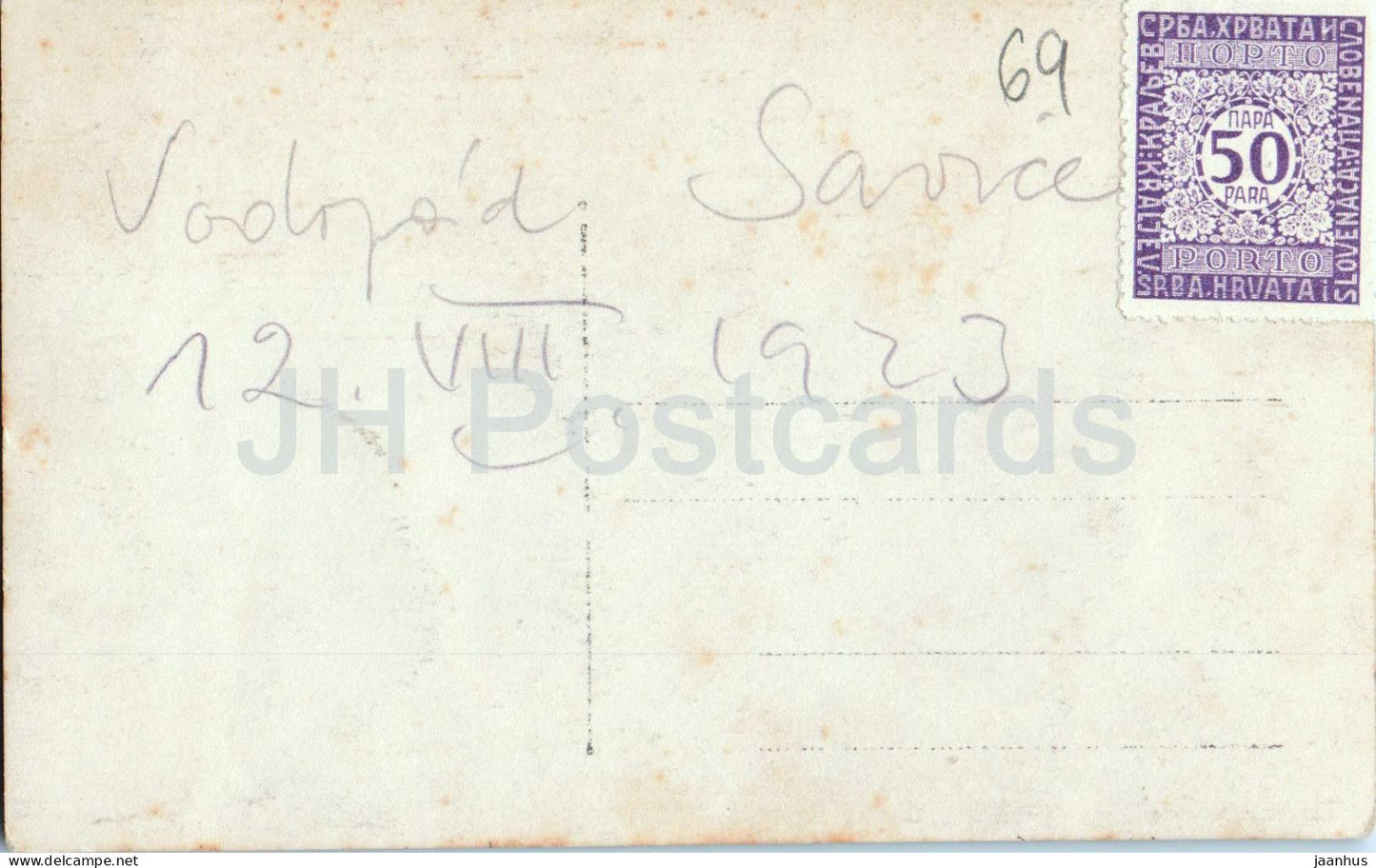 Savica - Slap Savica - Savica Waterfall - old postcard - 1923 - Slovenia - used