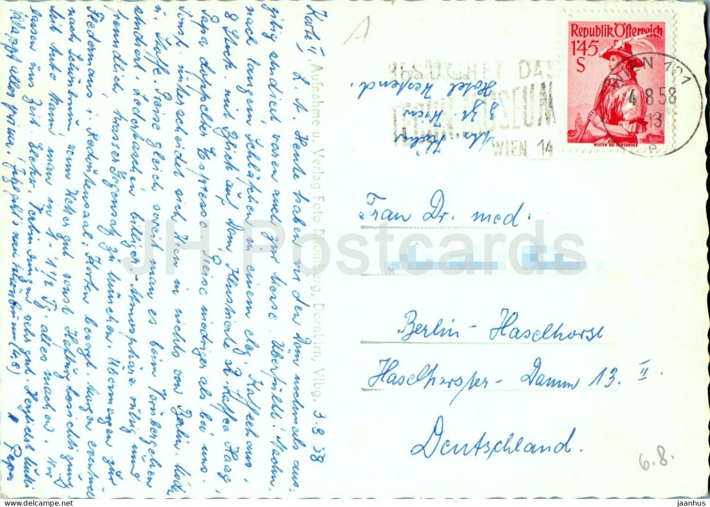 Vienne - Vienne - Presbytère du Stephansdom avec maître-autel - cathédrale - intérieur - 5405 - vieille carte postale 1958 Autriche - oblitérée