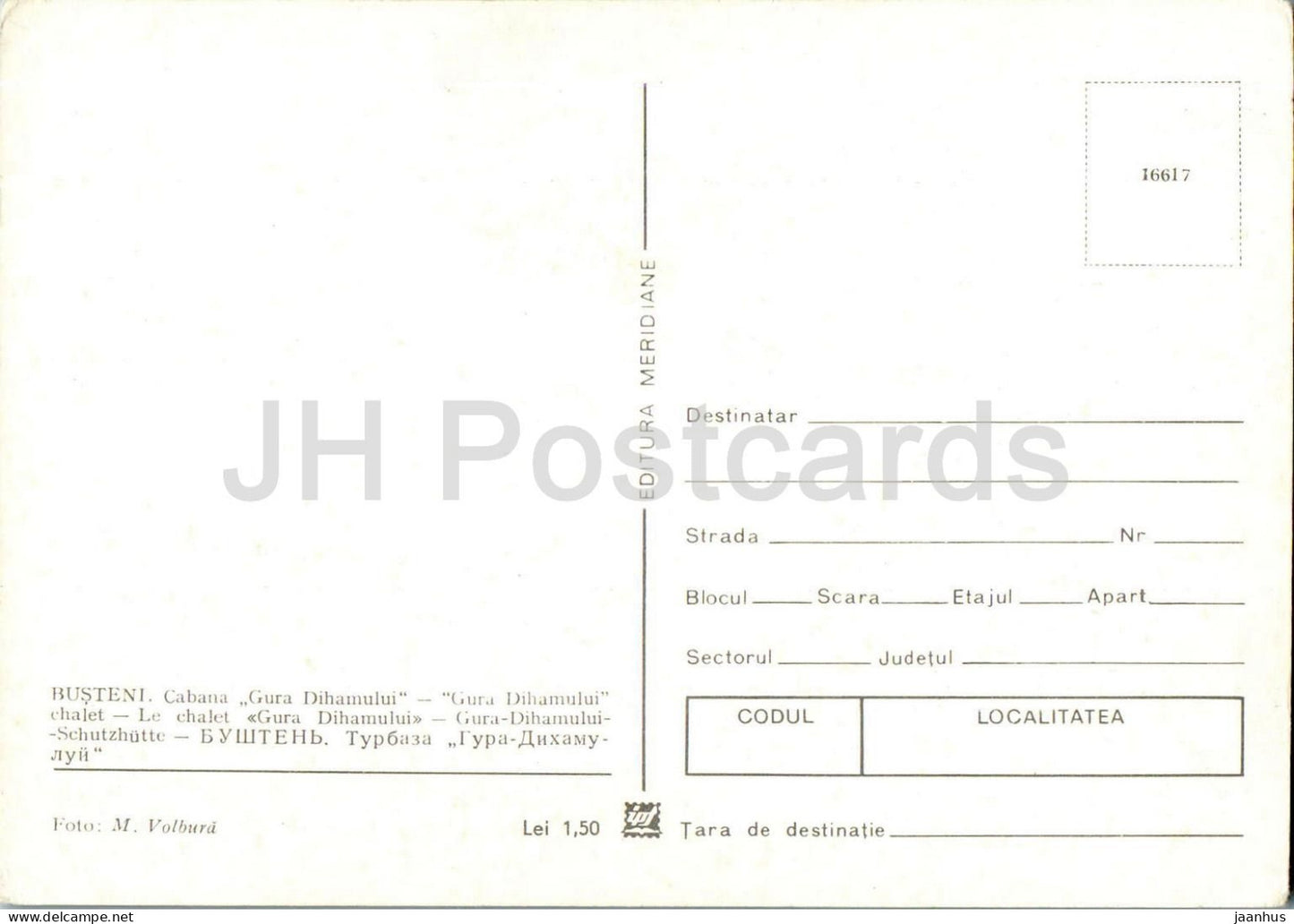 Busteni - Gura Dihamului Chalet - car - 16617 - Romania - unused