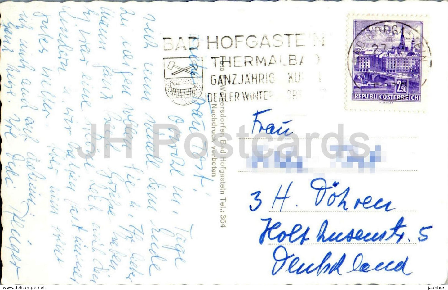 Hohenweg Bad Hofgastein Bad Gastein - Bergpfad - Klamm - Tunnel - 1960er Jahre - Österreich - gebraucht