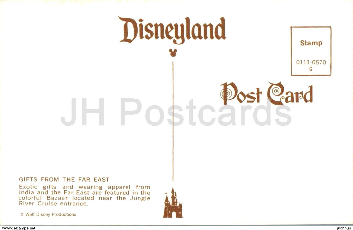 Disneyland - Adventureland Bazaar - Geschenke aus Fernost - USA - unbenutzt