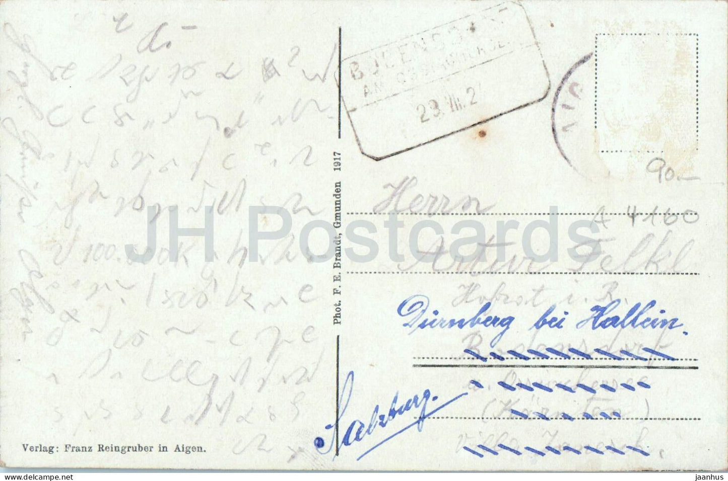 Aigen Schlagl - vue panoramique - paysage - 1917 - carte postale ancienne - Autriche - utilisé