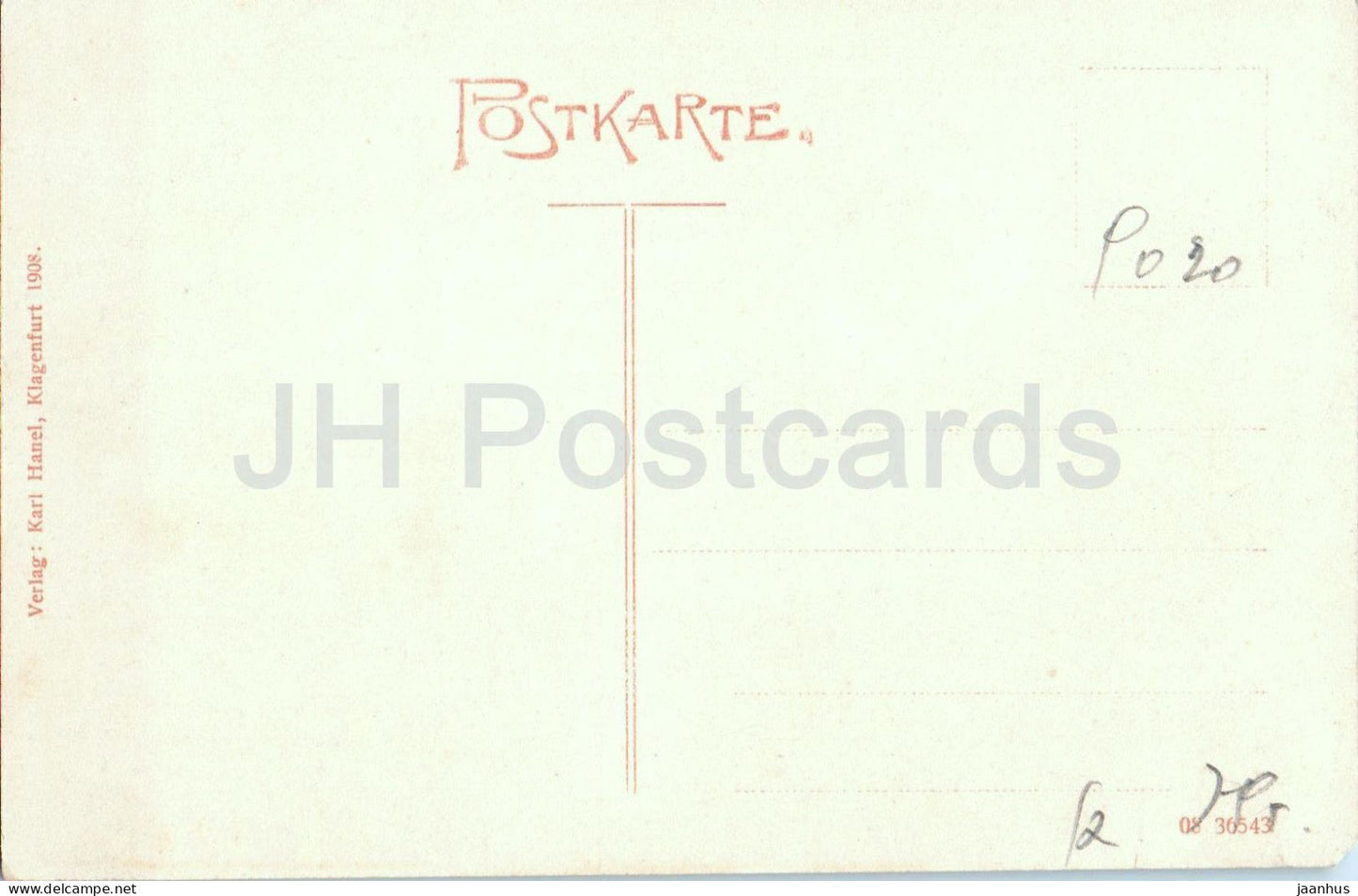 Klagenfurt - Steinerner Fischer - denkmal - sculpture - carte postale ancienne - 1908 - Autriche - inutilisé