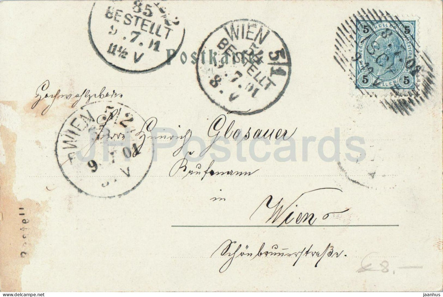 Bad Ischl - Gesamtansicht - vue générale - N° 2250 - carte postale ancienne - 1901 - Autriche - utilisé