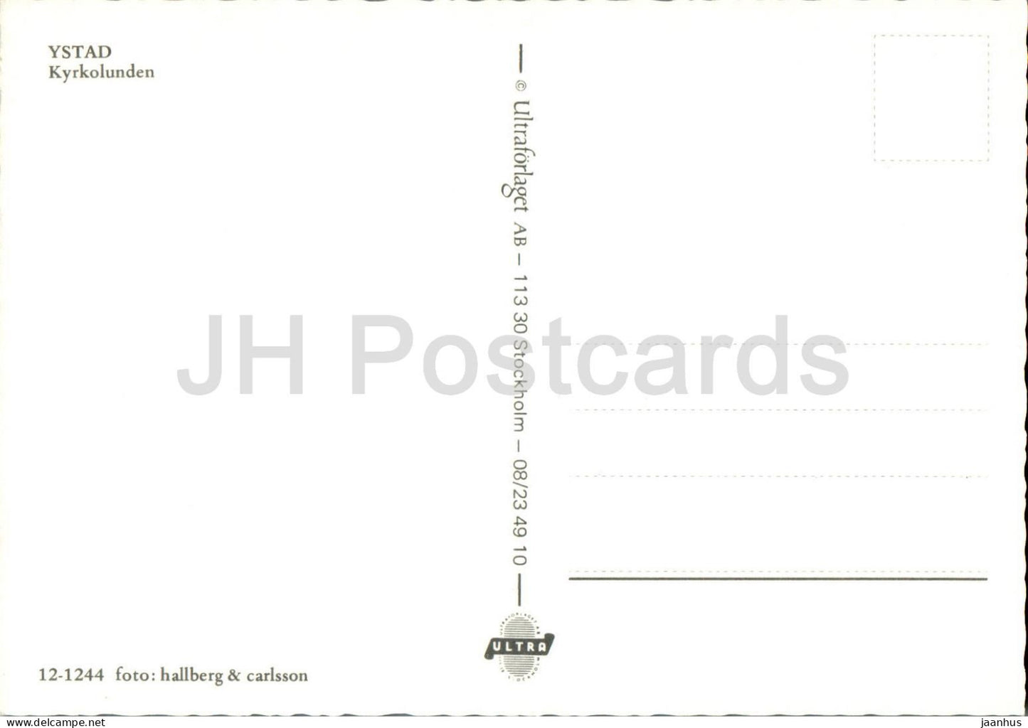 Ystad - Kyrkolunden - 12-1244 - Sweden - unused