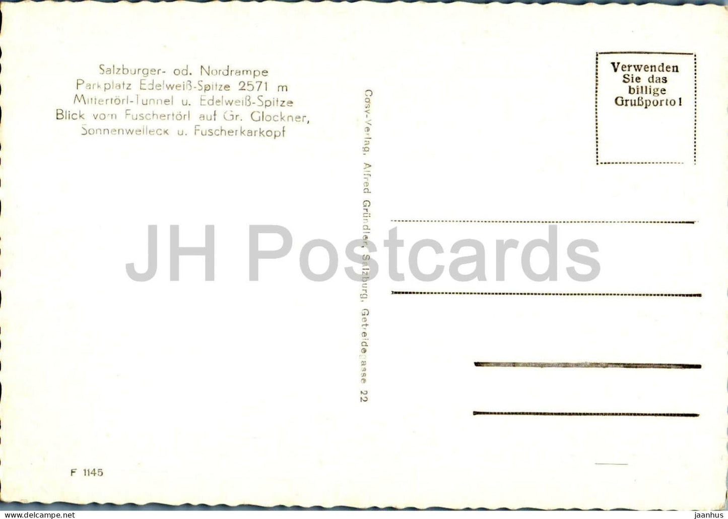 Grossglockner Hochalpenstrasse - alpine road - mountain pass - panorama - car - multiview - 1145 - Austria - unused