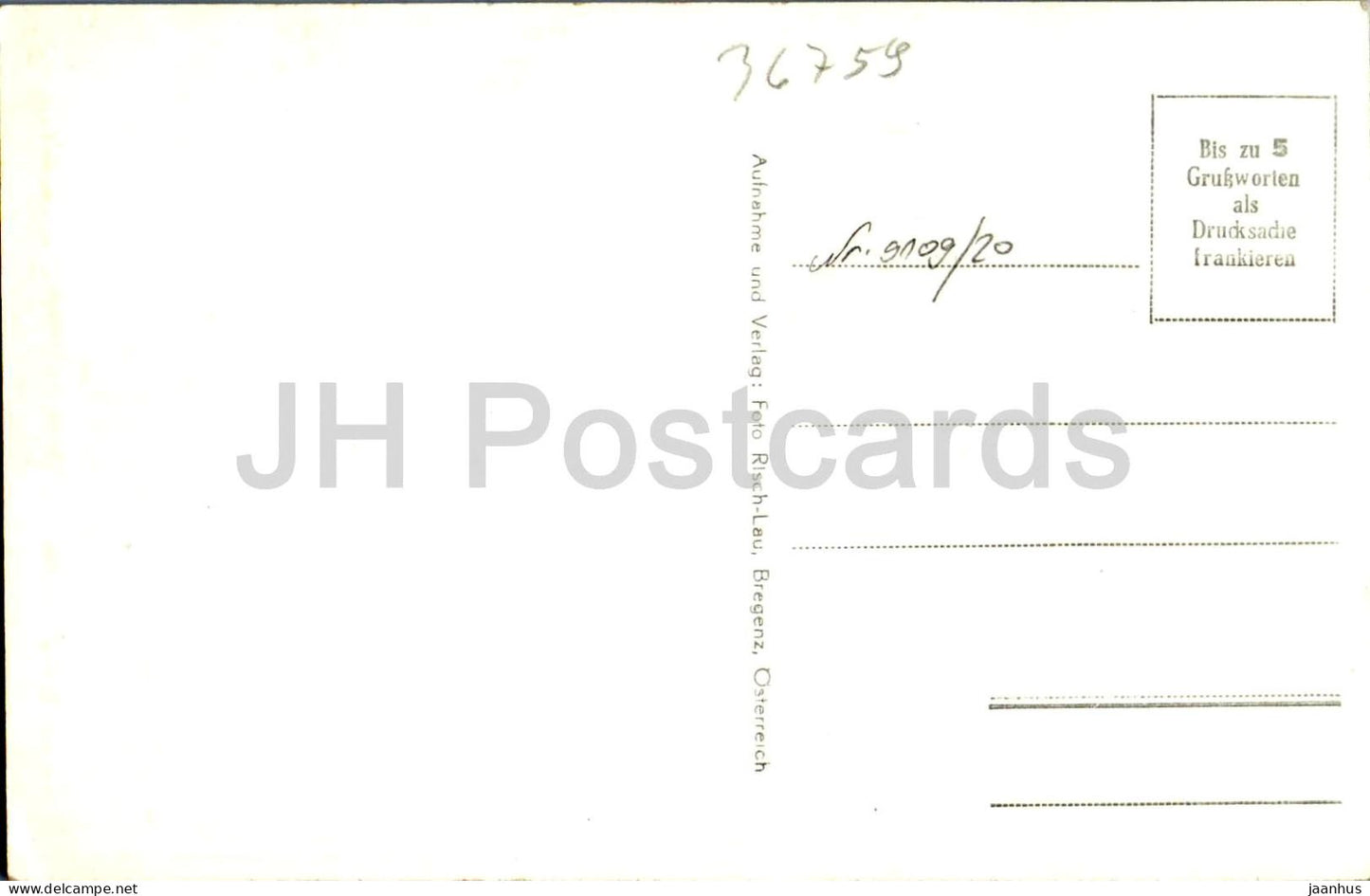 Brand Vorarlberg - View with Hotel Scesaplana towards Panuelerkopf - 11526 - old postcard - Austria - unused