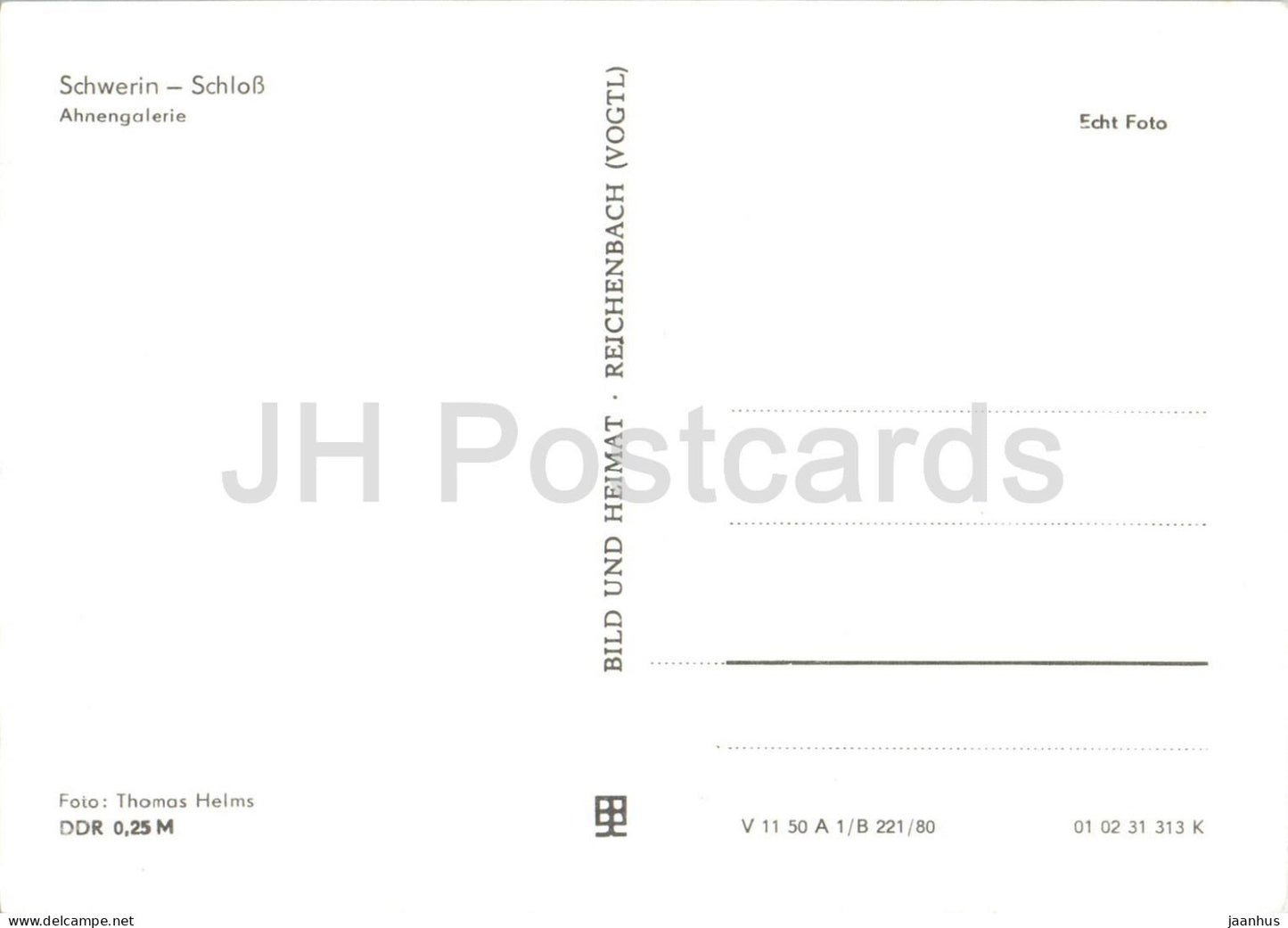 Schwerin - Schloss - Ahnengalerie - castle - 1 - Germany DDR - unused