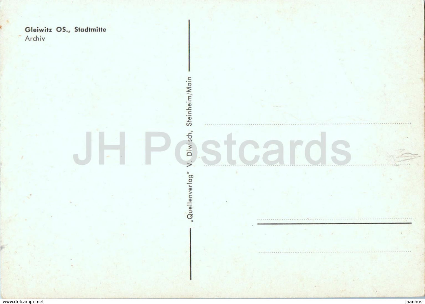 Gleiwitz OS - Stadtmitte - town centre - aerial view 1 Gliwice - Schlesien - Silesia - old postcard - Poland - unused