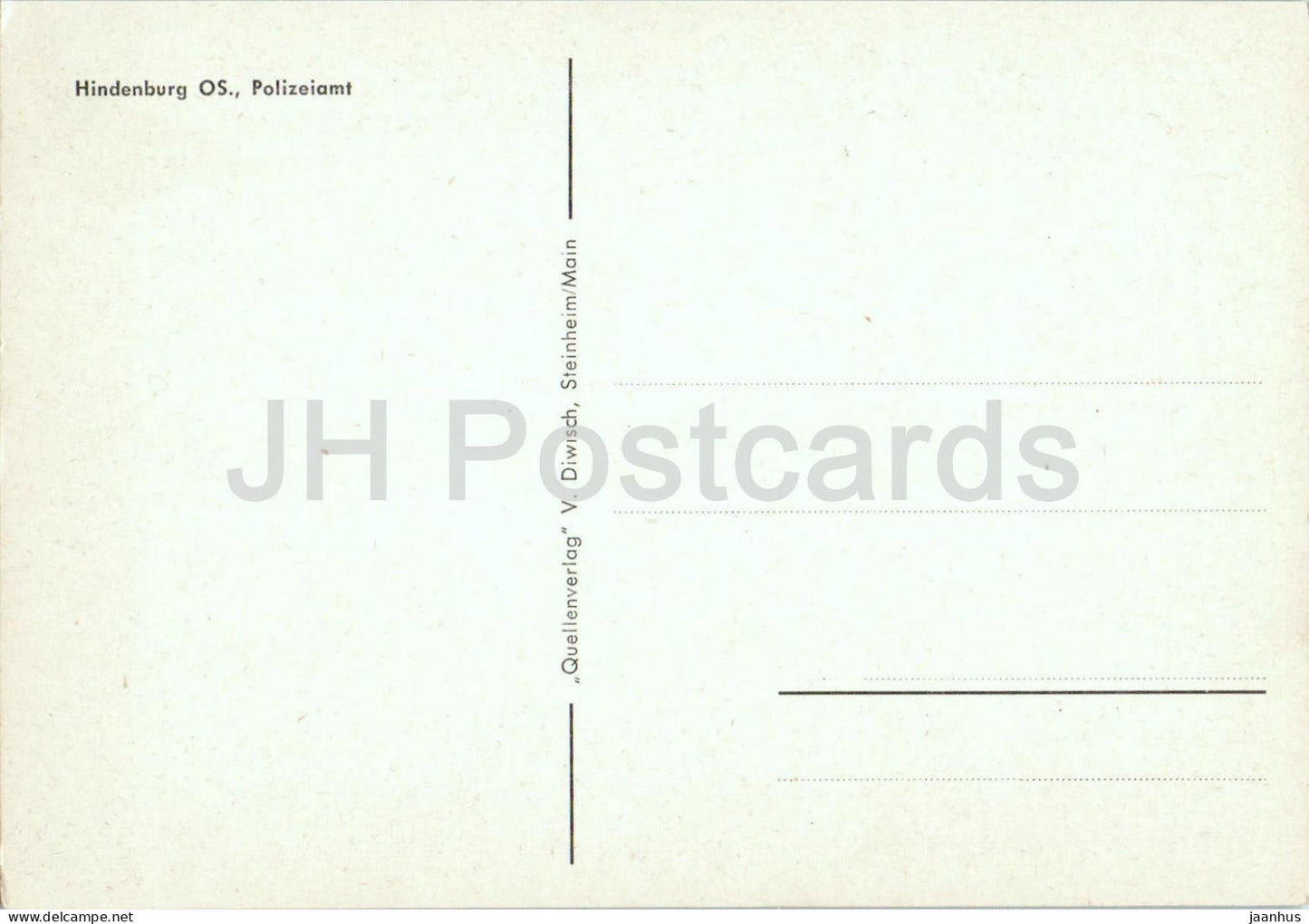 Hindenburg OS. - Zabrze - Polizeiamt - Police headquarters - Schlesien - Silesia - old postcard - Poland - unused