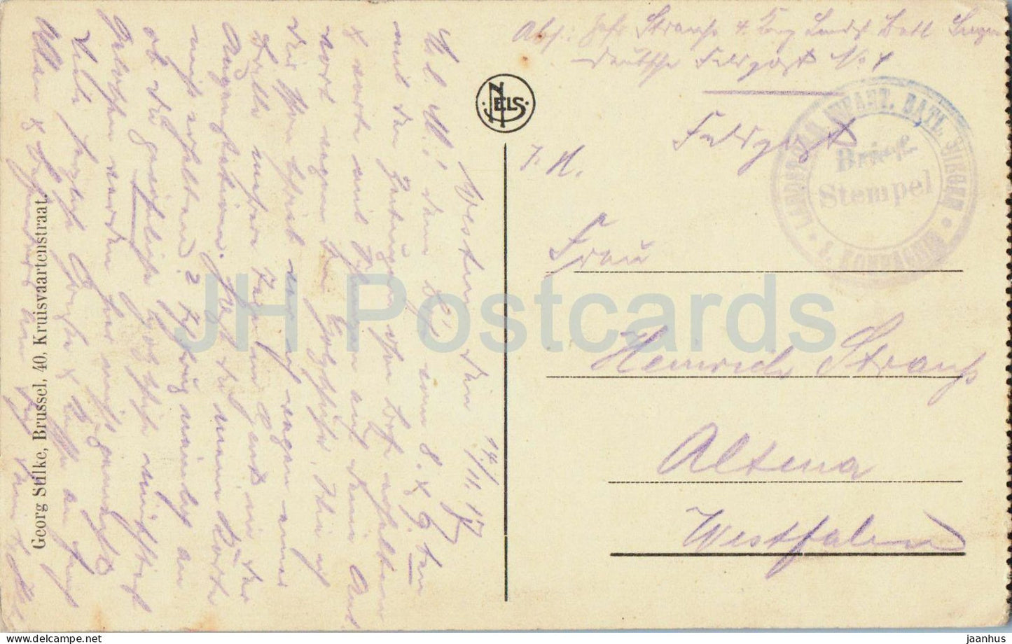 Antwerpen - Anvers - Stadhuis - City Hall - Feldpost - military mail - mold postcard - 1917 - Belgium - used