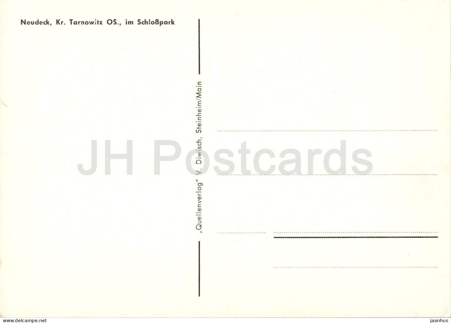 Neudeck - Ogrodzienec Kr. Tarnowitz im Schlosspark - castle park - Schlesien - Silesia - old postcard - Poland - unused