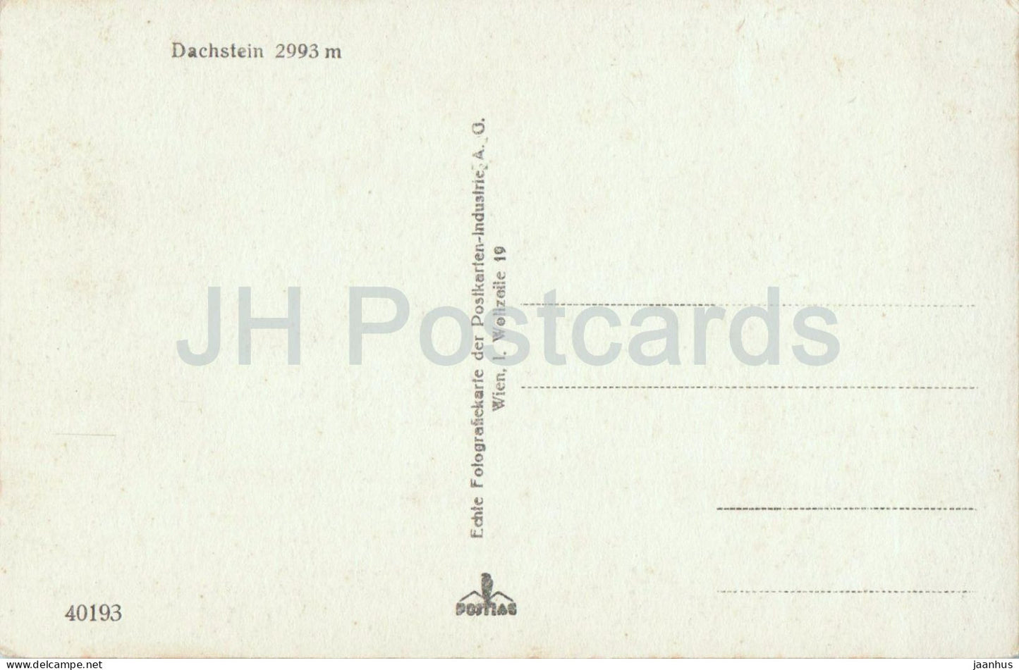 Dachstein 2993 m - glacier - snow mountains - No. 40193 - old postcard - Austria - unused
