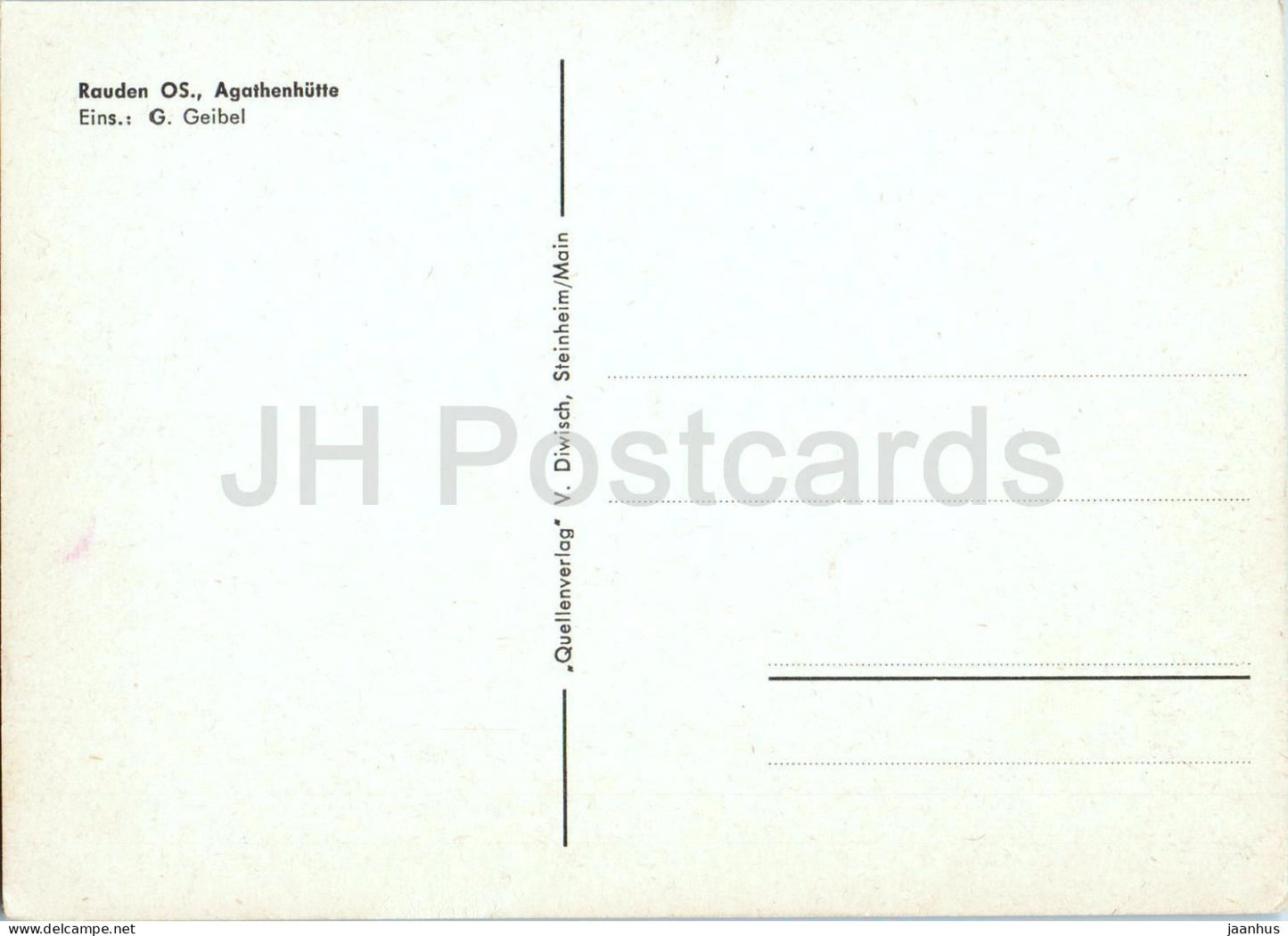 Rauden OS. - Agathenhutte - Schlesien - Silesia - old postcard - Poland - unused