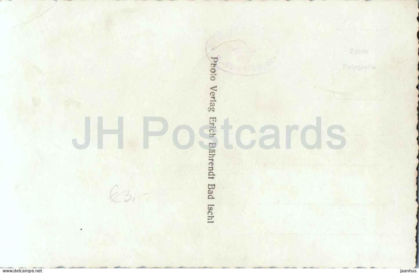 Gosausee mit Dachstein - mountain lake - boat - mountains - 447 - old postcard - 1930s - Austria - unused