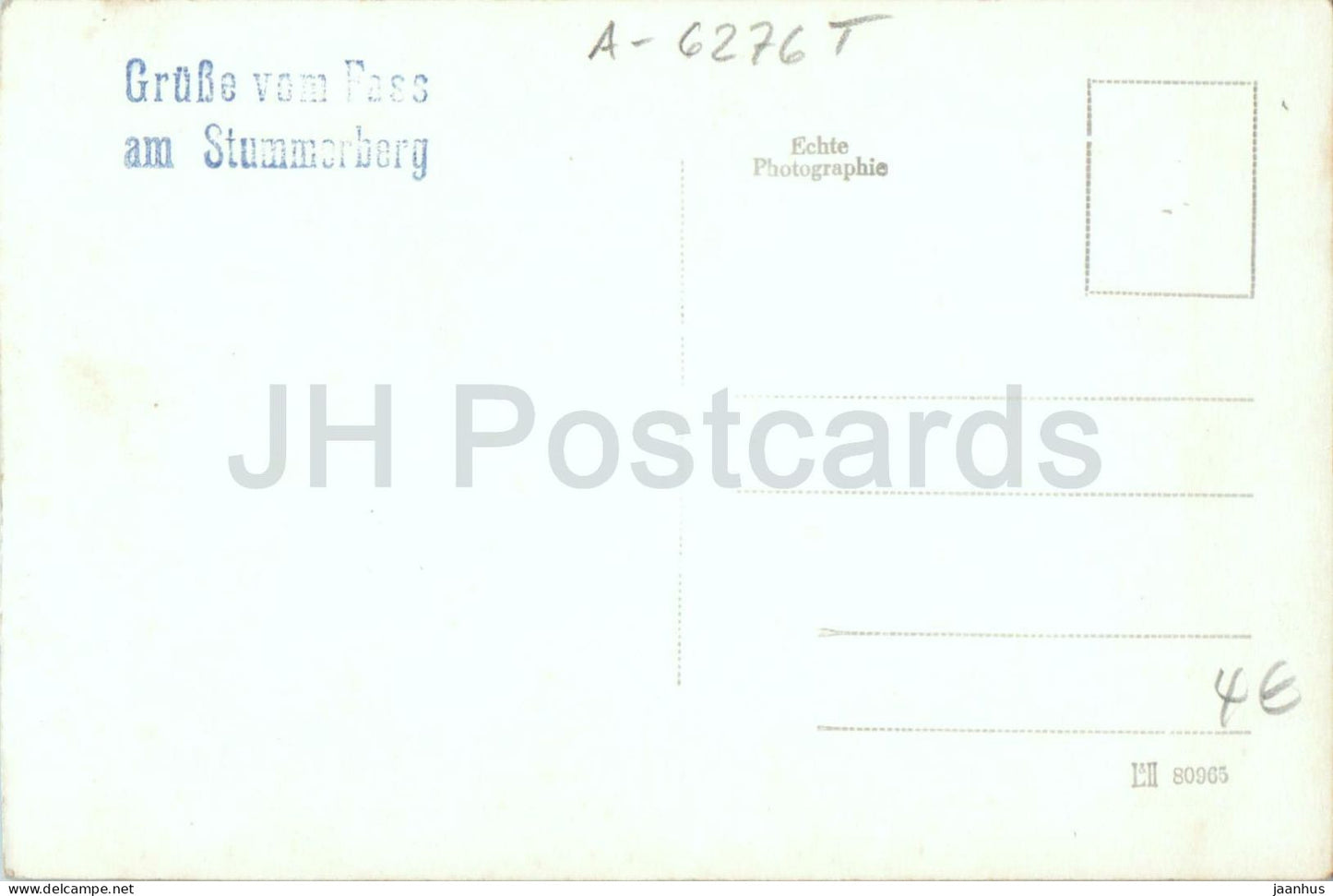 Gruss vom Fass am Stummerberg - 80965 - carte postale ancienne - Autriche - inutilisée