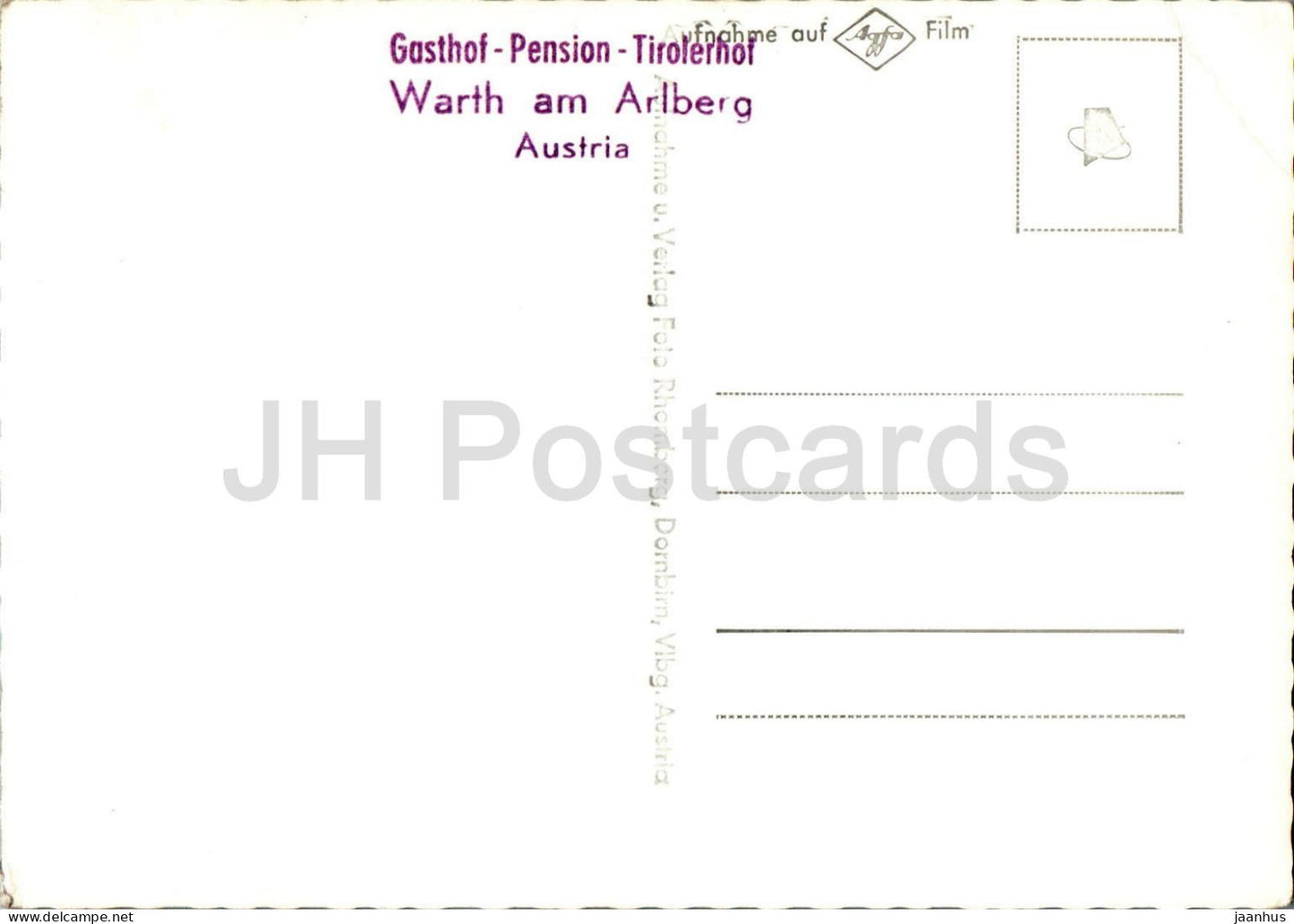 Flexenstrasse a. Arlbg. Vlbg. - Arlberg - Vorarlberg - route de montagne - voiture - 9054 - vieille carte postale - Autriche - non utilisée