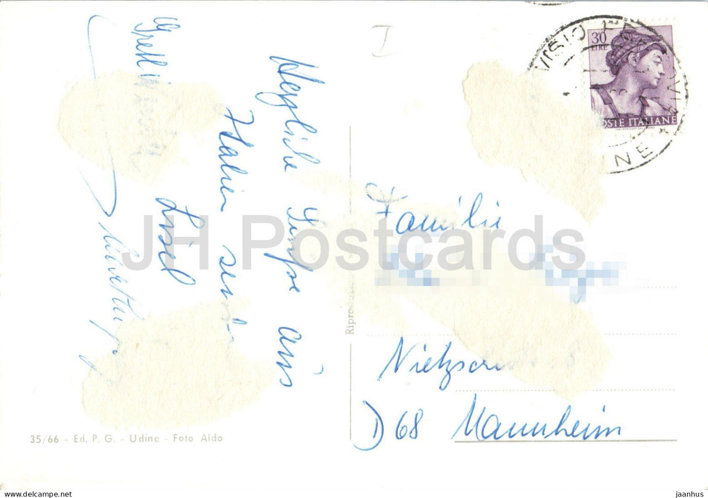 Tarvisio - Coccau - Confine Italia Austria - Border - car - truck - bus - 35/66 - old postcard - Italy - used