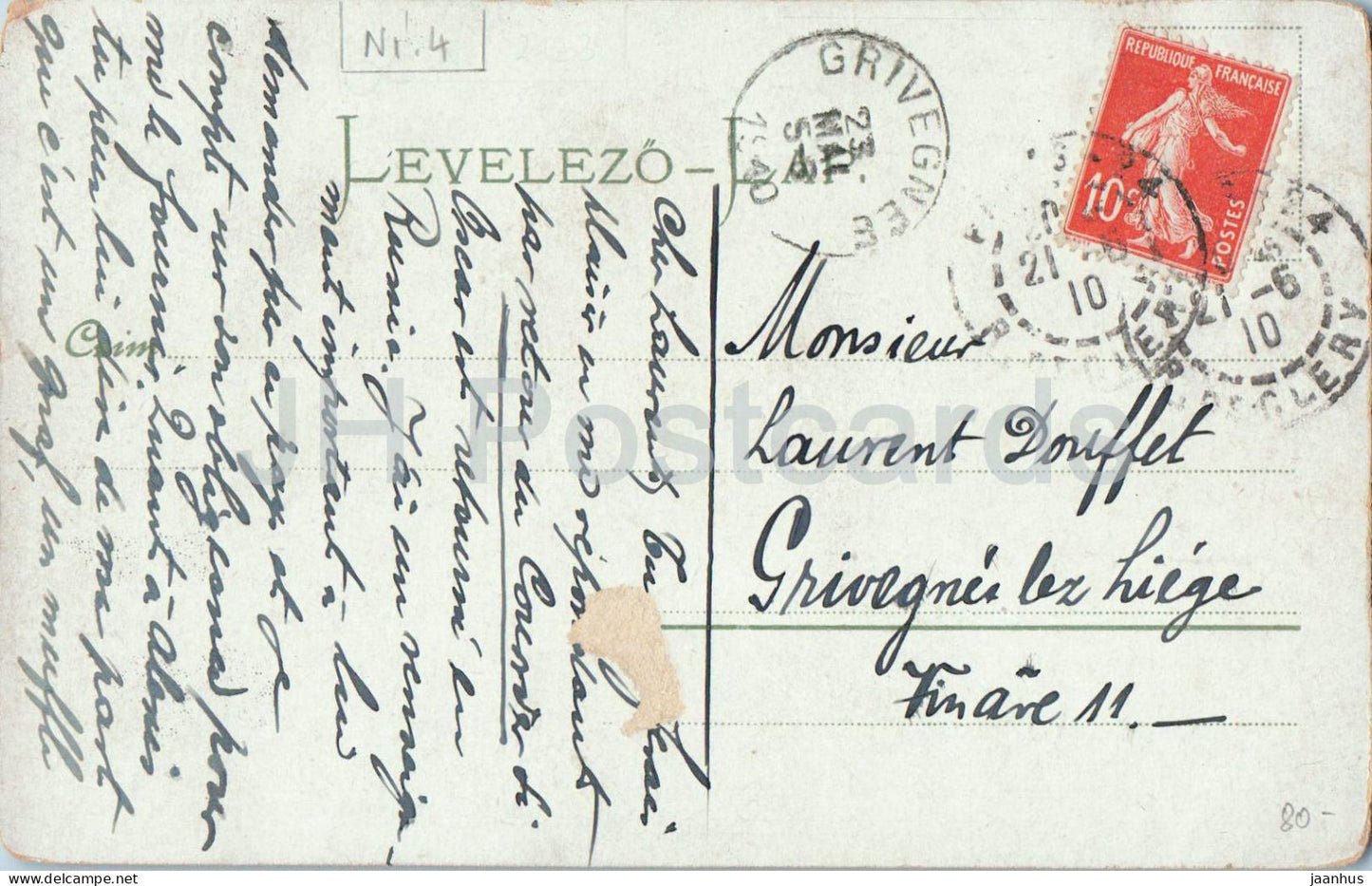 Budapest Lanczhid - Kettenbrucke - Chain Bridge - Danube river - Buda Castle - old postcard - 1910 - Hungary - used