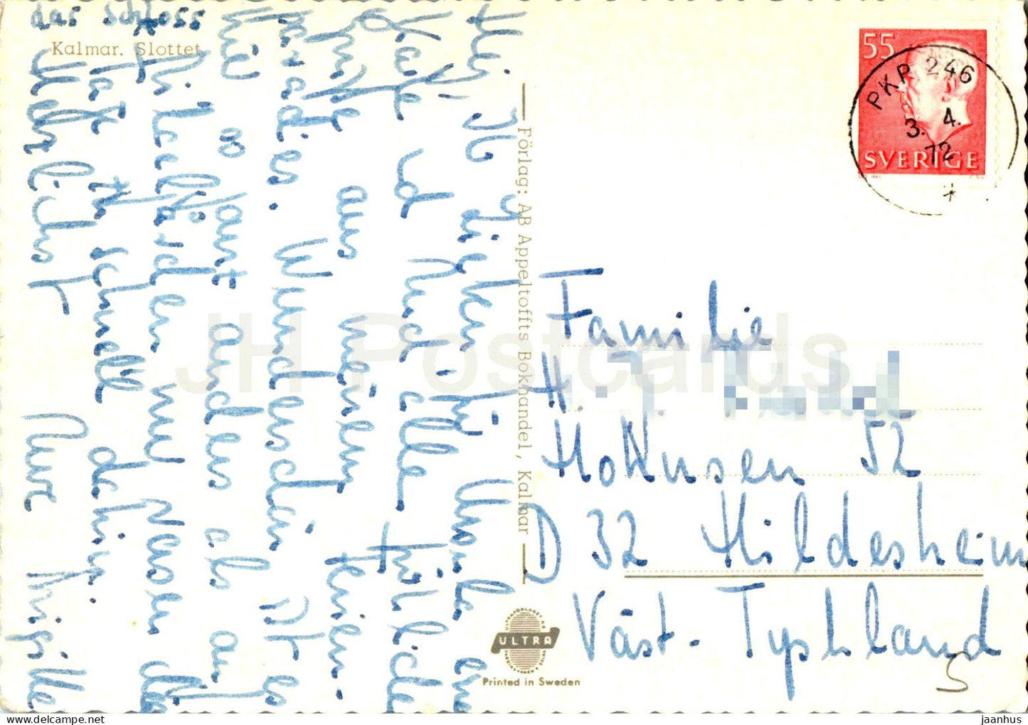 Kalmar Slottet - château - bateau - 1972 - Suède - utilisé