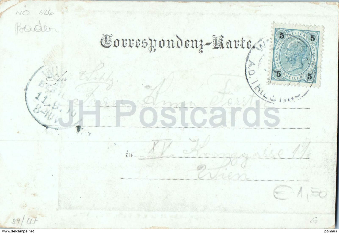 Klamm Eingang - mountain gorge - old postcard - 1900 - Austria - used