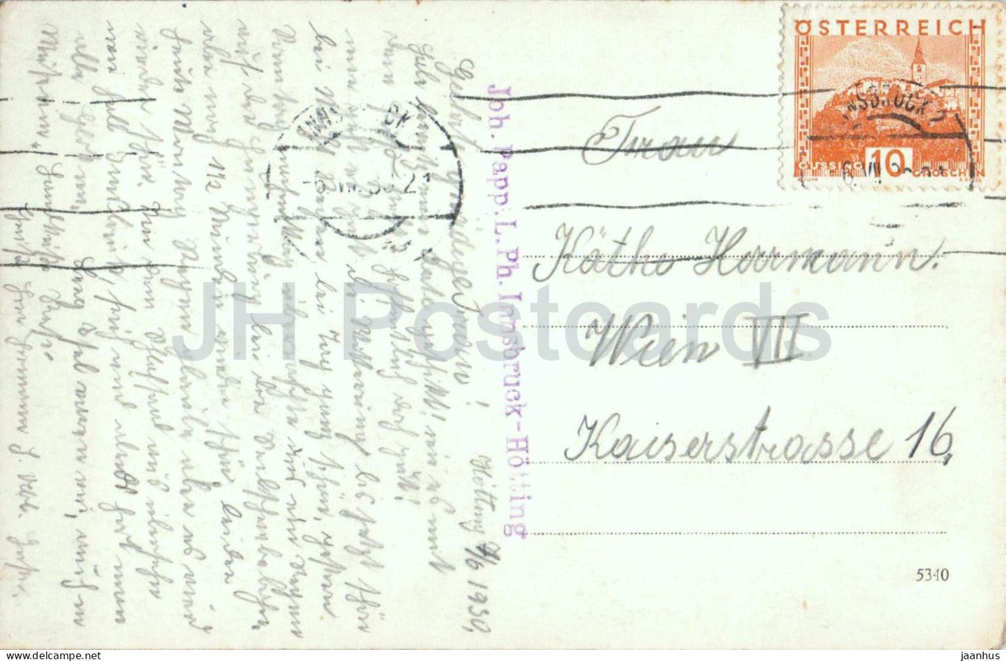 Seegrube mit Bergstation - refuge de montagne - Alpes du Tyrol - Région d'Innsbruck - 5340 - carte postale ancienne - 1930 - Autriche - utilisé