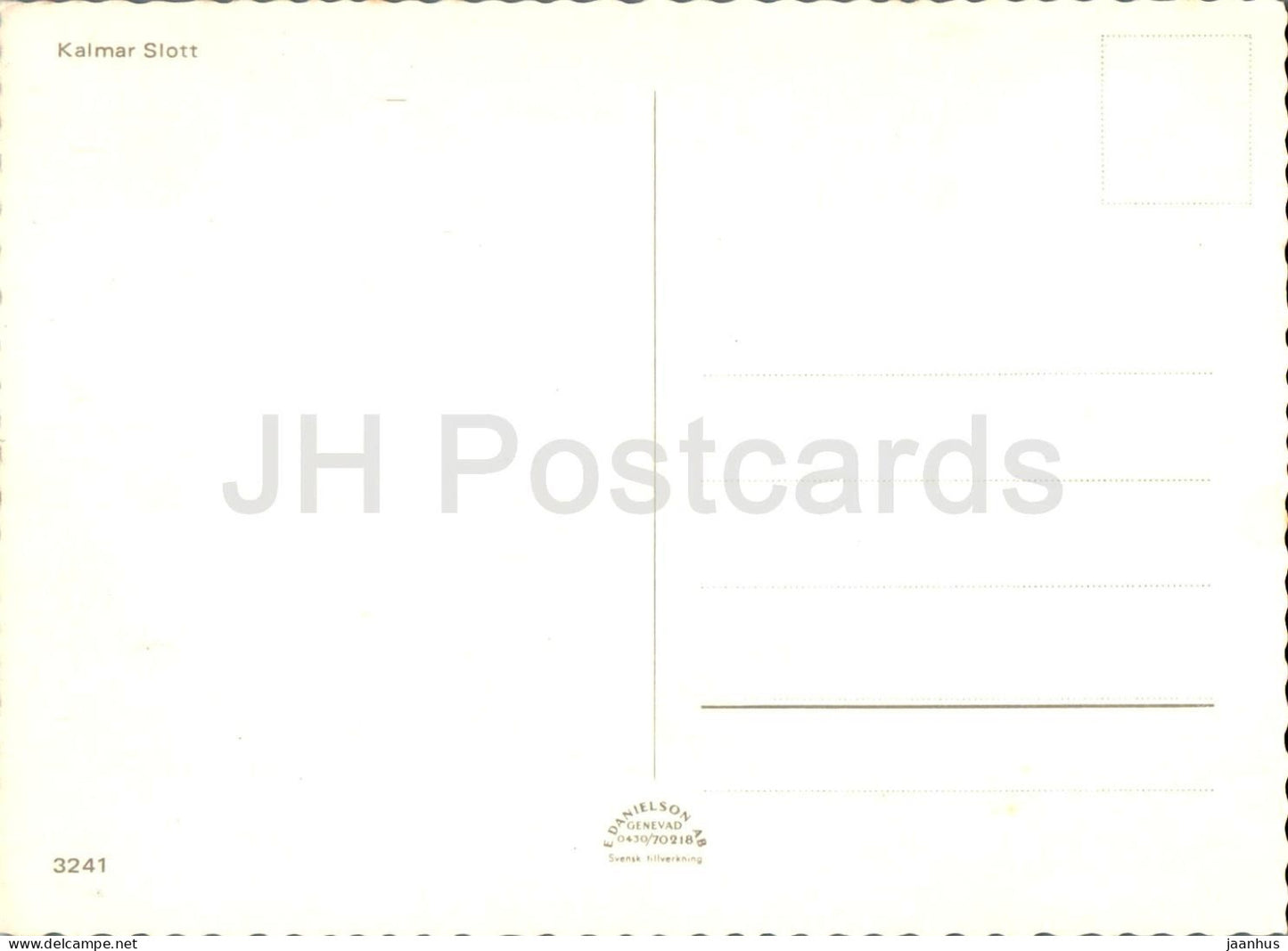 Kalmar Slott - château - bateau - 3241 - Suède - inutilisé